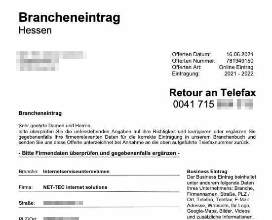 Caution Yellow Pages Fraud Through Proof Sheets By Email And Pdf
