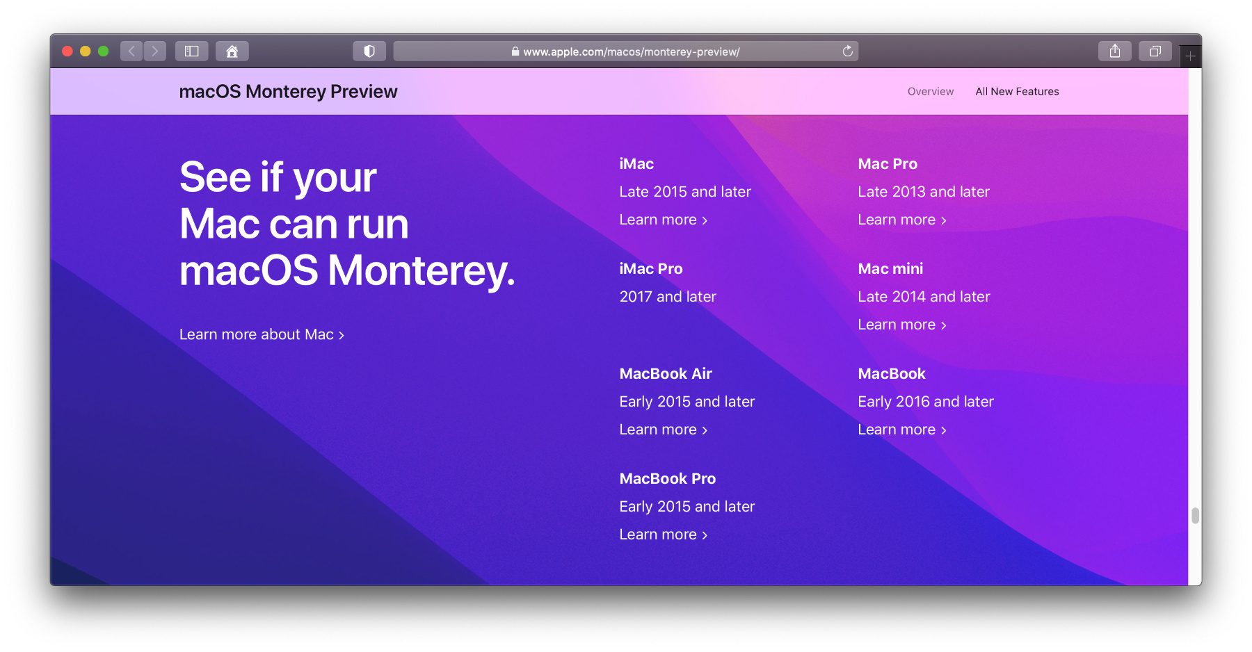 henvise Endeløs kyst Is my Mac compatible with macOS Monterey? “Sir Apfelot