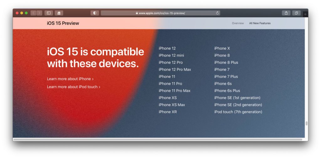 This is the official list of iPhone models compatible with iOS 15. Will your Apple iPhone get the iOS 15 upgrade?