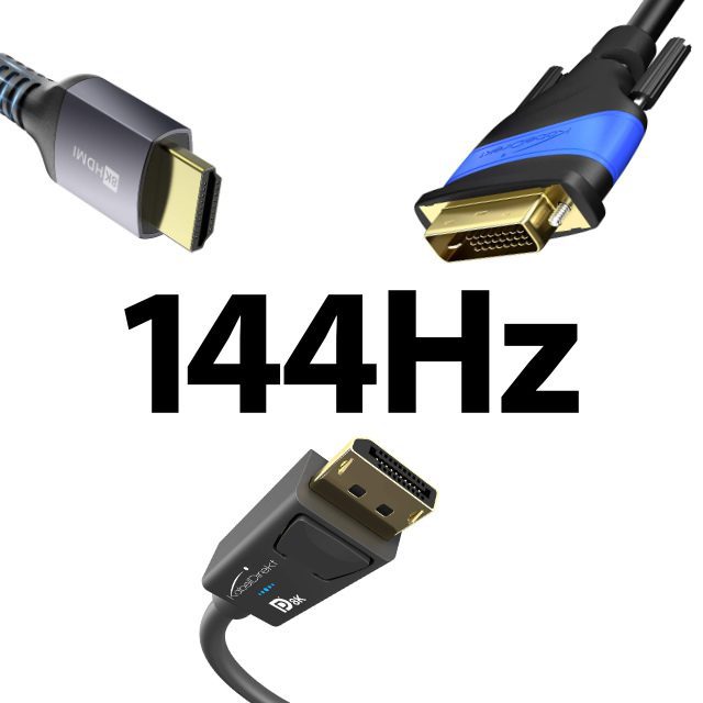 Ægte kaskade via Which cable do you need for a 144Hz monitor? “Sir Apfelot