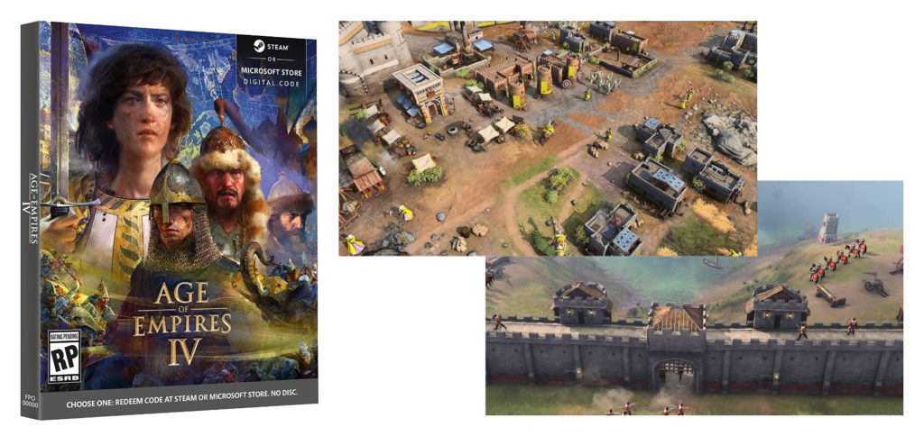 Age of Empires IV vorbestellen könnt ihr u. a. bei Amazon. Dort gibt es neben der PC- und Xbox-Version auch das passende Zubehör, mit dem sich RTS Spiele an der Konsole spielen lassen: Maus und Tastatur.