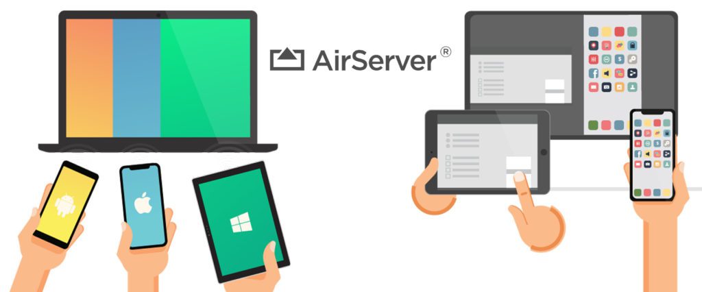 Mit der AirServer App lässt sich die Übertragung mehrerer Geräte über AirPlay, Chrome Cast und Miracast empfangen. AirServer gibt es für Mac, Windows PC, Xbox, Smart TV und weitere Systeme. Streams sind von iOS, iPadOS, Android und weiteren Quellen aus möglich.