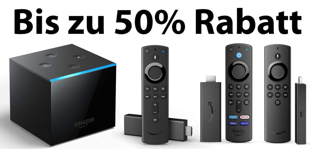 You can currently get three Amazon Fire TV Sticks cheaper. The Fire TV Cube is also offered at a discount. In the following you will find the details of the offer and the individual devices.