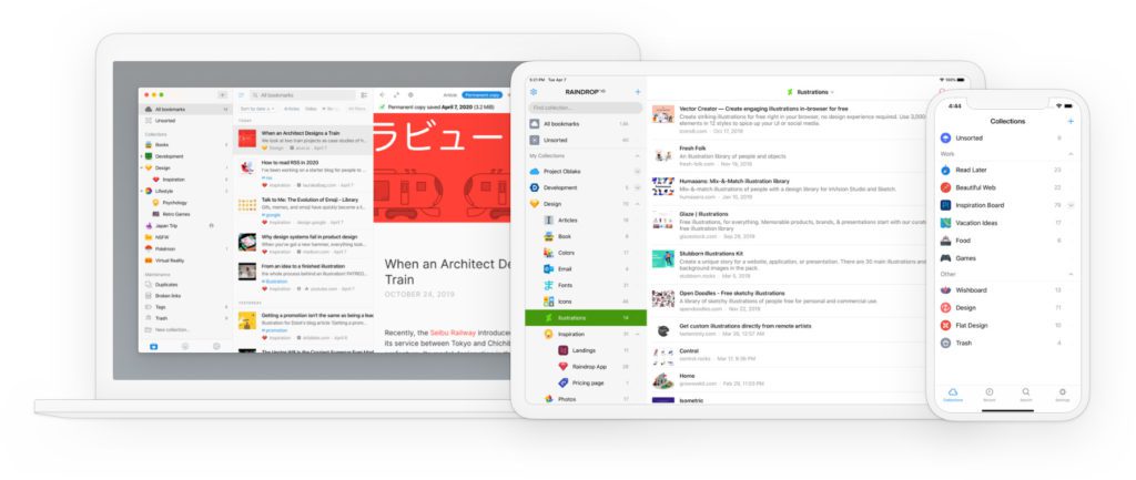 Die Raindrop.io App hilft am Mac sowie auf mobilen Apple-Systemen dabei, Lesezeichen zu speichern und zu sortieren. So behaltet ihr den Überblick über euer Recherche-Material.