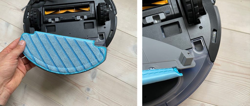 The insert with the wipe can be clicked into the housing. The first few times it is a bit tricky to loosen, but that gets better with time.
