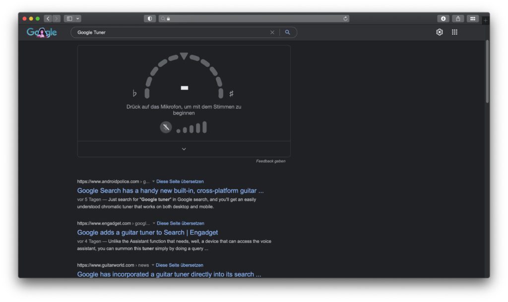 Der Google Tuner ist ein digitales Stimmgerät für die Gitarre, das ihr ohne Download direkt im Webbrowser nutzen könnt. Wie das geht, das erfahrt ihr in diesem Ratgeber.