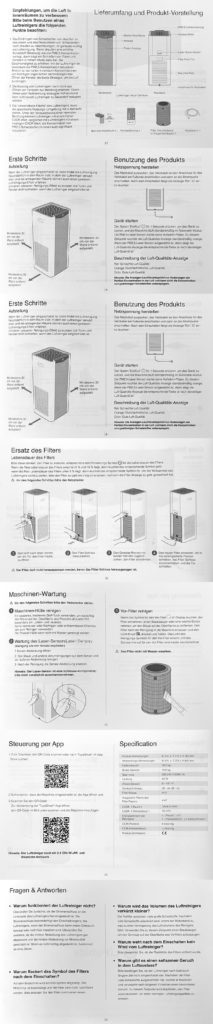 Betriebsanleitung für den Lifubide X600 als Bilddatei.