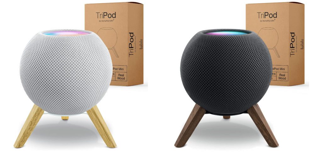 The Balolo TriPod serves as an Apple HomePod mini stand and helps to protect surfaces (if, for example, you are concerned about discoloration).