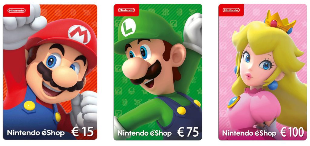 With a Nintendo eShop Card you can give away credit for Nintendo's digital games shop for Christmas. This can be used with the Switch, the Wii U and the 3DS. Details and various voucher amounts can be found on the linked Amazon page.