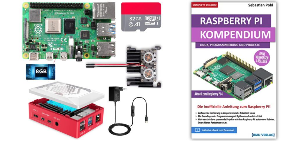 Learning to program and realizing your own projects - this is possible with the Raspberry Pi 4 in the all-in-one set and with the right book for the basics and first projects. Ideal in a set as a Christmas present.