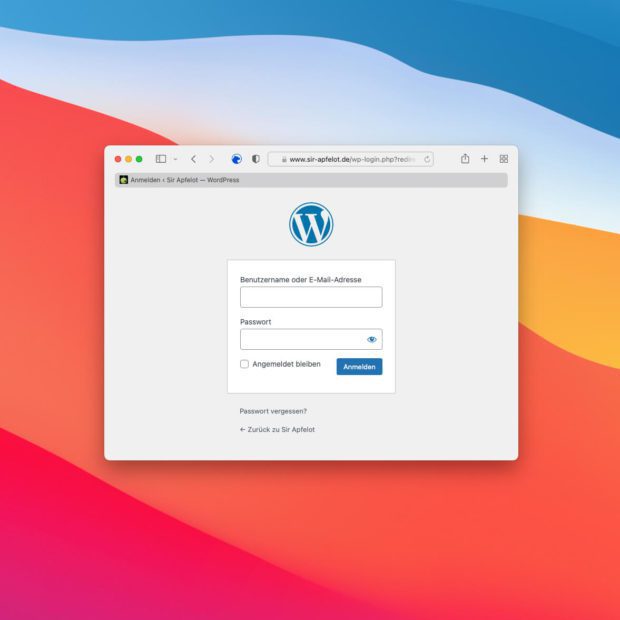 Iniciar sesión en WordPress