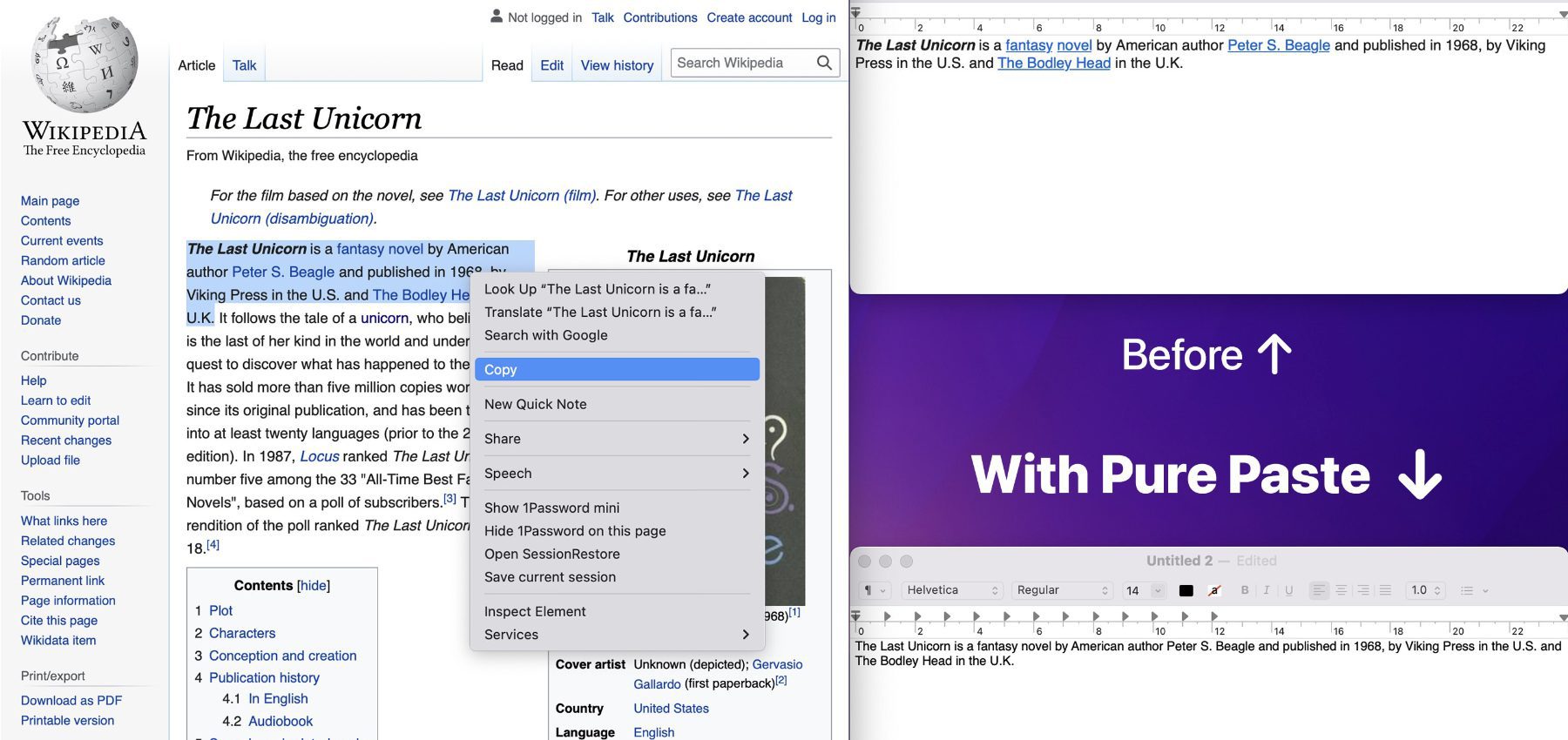 copy and paste text on mac