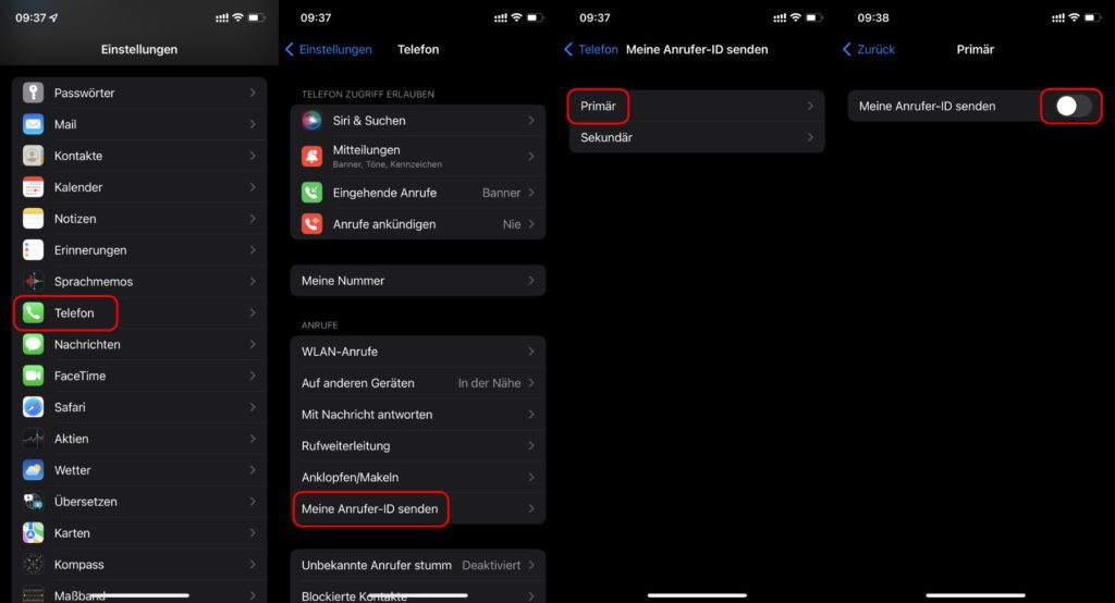 Am Apple iPhone die Rufnummer unterdrücken – das könnt ihr in den Einstellungen mit den Telefon-Optionen und dem Deaktivieren von Meine Anrufer-ID senden.