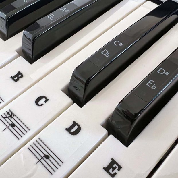 Noten-Aufkleber für Keyboards mit 61 und mehr Tasten