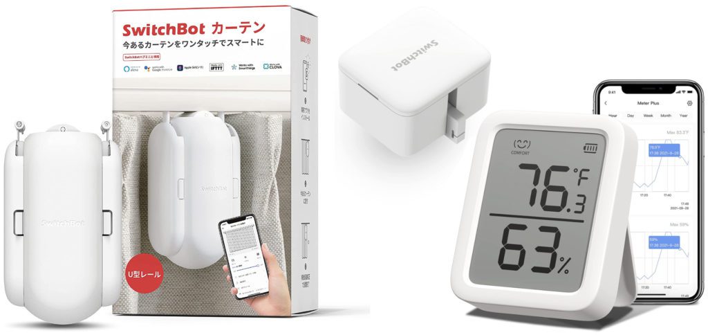 SwitchBot offers smart home accessories for curtains, switches and room air control, among others. The combination of these and other devices as well as sensors, heating, ventilation and Co. results in practical automation in the home.