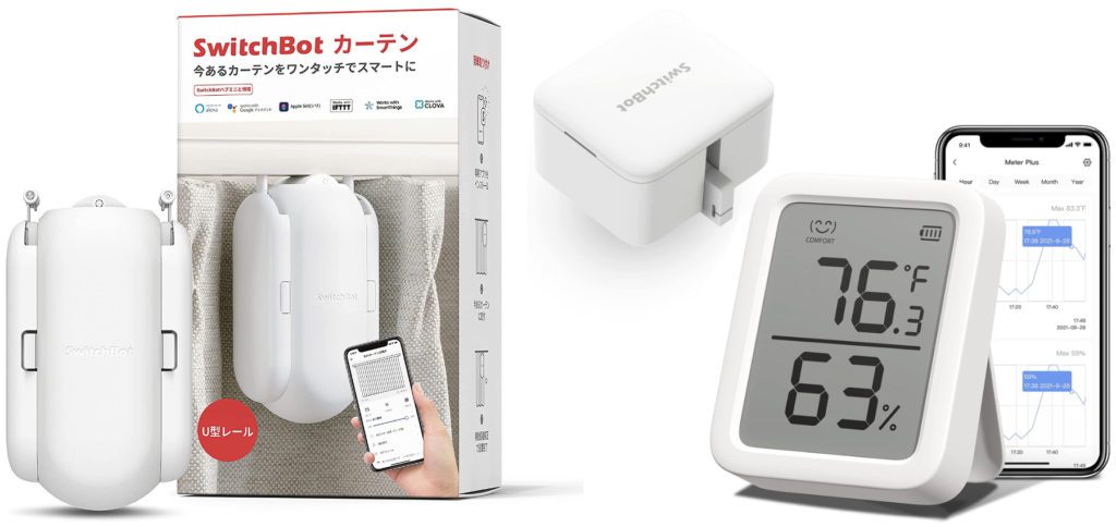 SwitchBot bietet Smart-Home-Zubehör u. a. für Vorhänge, Schalter und die Raumluft-Kontrolle an. Durch die Kombination dieser und anderer Geräte sowie Sensoren, Heizung, Lüftung und Co. ergeben sich praktische Automatisierungen im Zuhause.