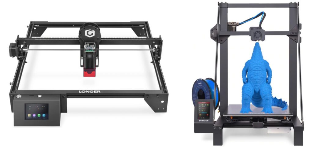 Are you looking for discounted machines for your creative projects? Maybe the LONGER LK5 Pro 3D Printer and LONGER RAY5 Laser Engraver are for you. Here you will find the most important data, links to the shop and videos for the introduction.
