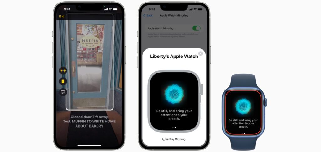 Apple introduced new accessibility features, features for people with disabilities, and special promotions and content for digital accessibility. In addition to door recognition and Apple Watch mirroring, you can find other examples here.