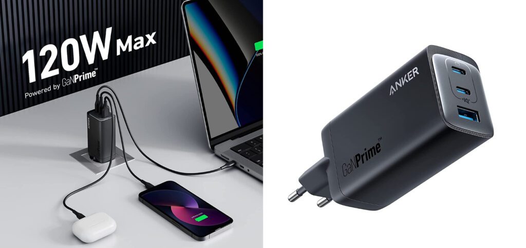 Das Anker 737 Charger (GaNPrime 120W) bietet neben 120 Watt maximaler Ladeleistung an bis zu drei Anschlüssen durch PowerIQ 4.0 eine smarte Verteilung der Leistung sowie dank ActiveShield 2.0 einen integrierten Schutz vor Überhitzung.