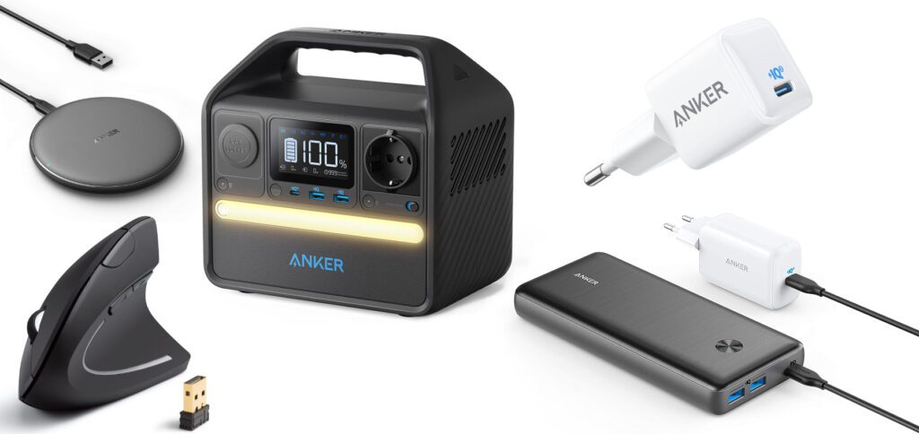 Among other things, you can buy the Anker 521 PowerHouse with 200 watts cheaper on Amazon Prime Day 2022. But there are also power banks, cables, USB hubs, an ergonomic mouse and more.