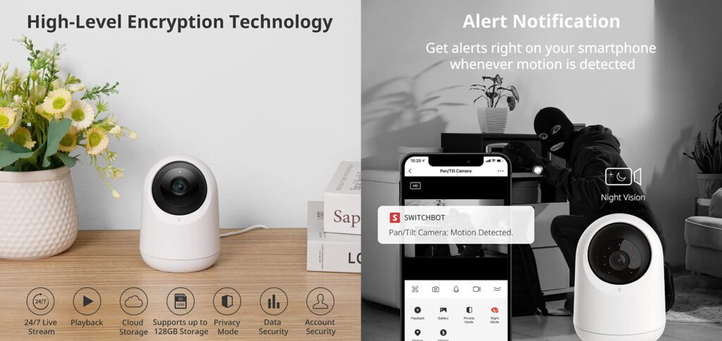 The small and light smart home camera can be used for children, pets and to monitor the home while you are away - even in the dark.