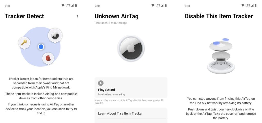 Wenn ihr AirTags mit dem Android-Handy aufspüren wollt, dann nutzt die offizielle Apple-App für diesen Zweck: Tracker-Erkennung. Die kostenlose Android-App gegen Stalking mit "Wo ist?"-Trackern (AirTag) gibt es im Google Play Store.