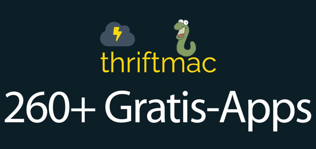 thriftmac ist ein Online-Katalog für kostenlose, werbefreie Mac-Apps ohne In-App-Käufe, Testzeiträume oder sonstige Beschränkungen. Auch die Seite selbst enthält keine Werbung – außer für die aktuell 261 Apps, für die auch jeweils ein Link zur sicheren Download-Seite gegeben werden.