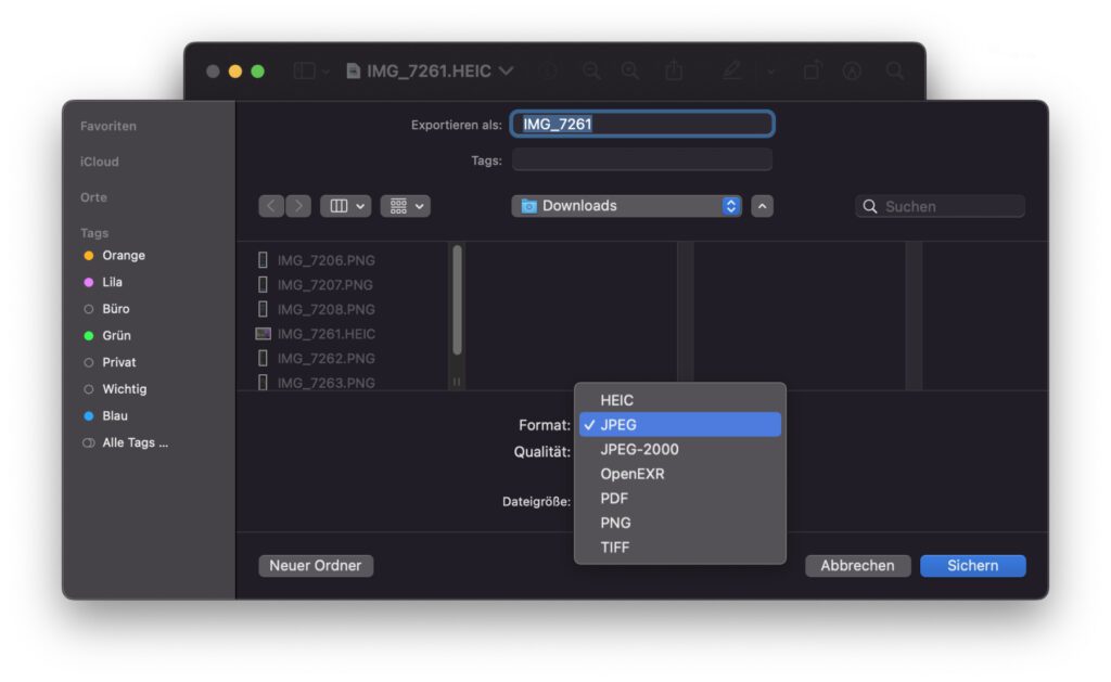Es gibt verschiedene systemeigene und durch Apps realisierte Möglichkeiten zur Umwandlung von HEIC-Fotos zu JPG-Bildern. Am Apple Mac könnt ihr die Vorschau App nutzen, um HEIC zu JPG zu konvertieren.