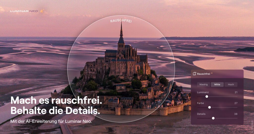 Die Rauschfrei AI für Luminar Neo hat Skylum für Ende August angekündigt. Die weiteren Erweiterungen werden im September und Oktober angekündigt sowie im November und Dezember ausgerollt.
