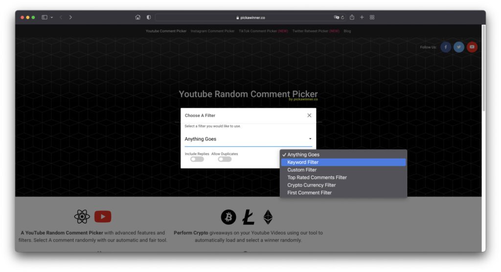 Videolink eingeben, Filter festlegen und Gewinner/in auslosen lassen – So schnell könnt ihr ein YouTube-Gewinnspiel abhalten.