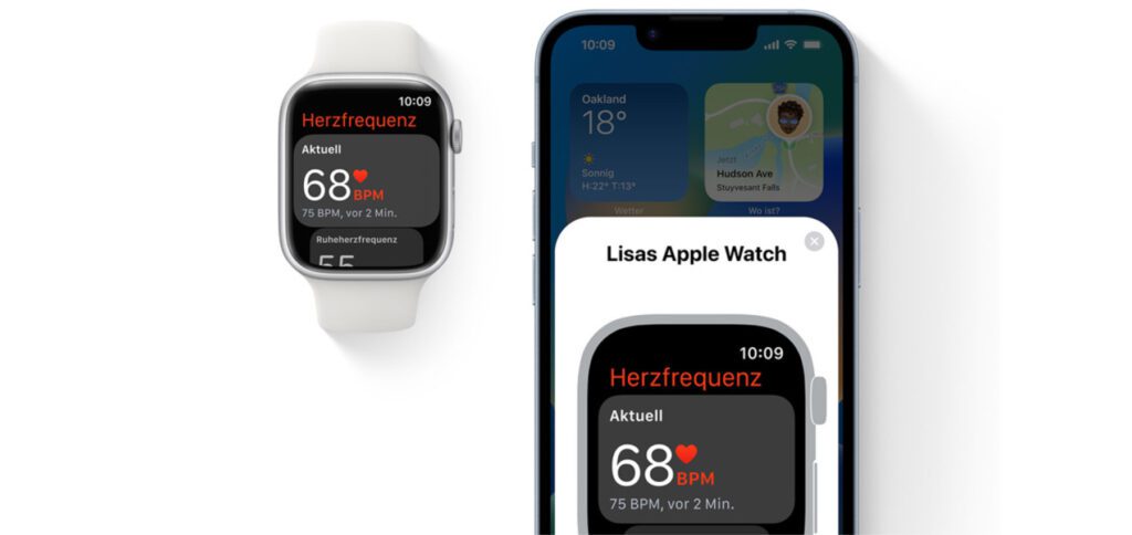 Das im Mai 2022 angekündigte "Apple Watch Mirroring" ist über iOS 16 und watchOS 9 als Apple Watch Synchronisierung auf dem iPhone-Display möglich. Hier erfahrt ihr, wie das geht und was ihr steuern könnt.