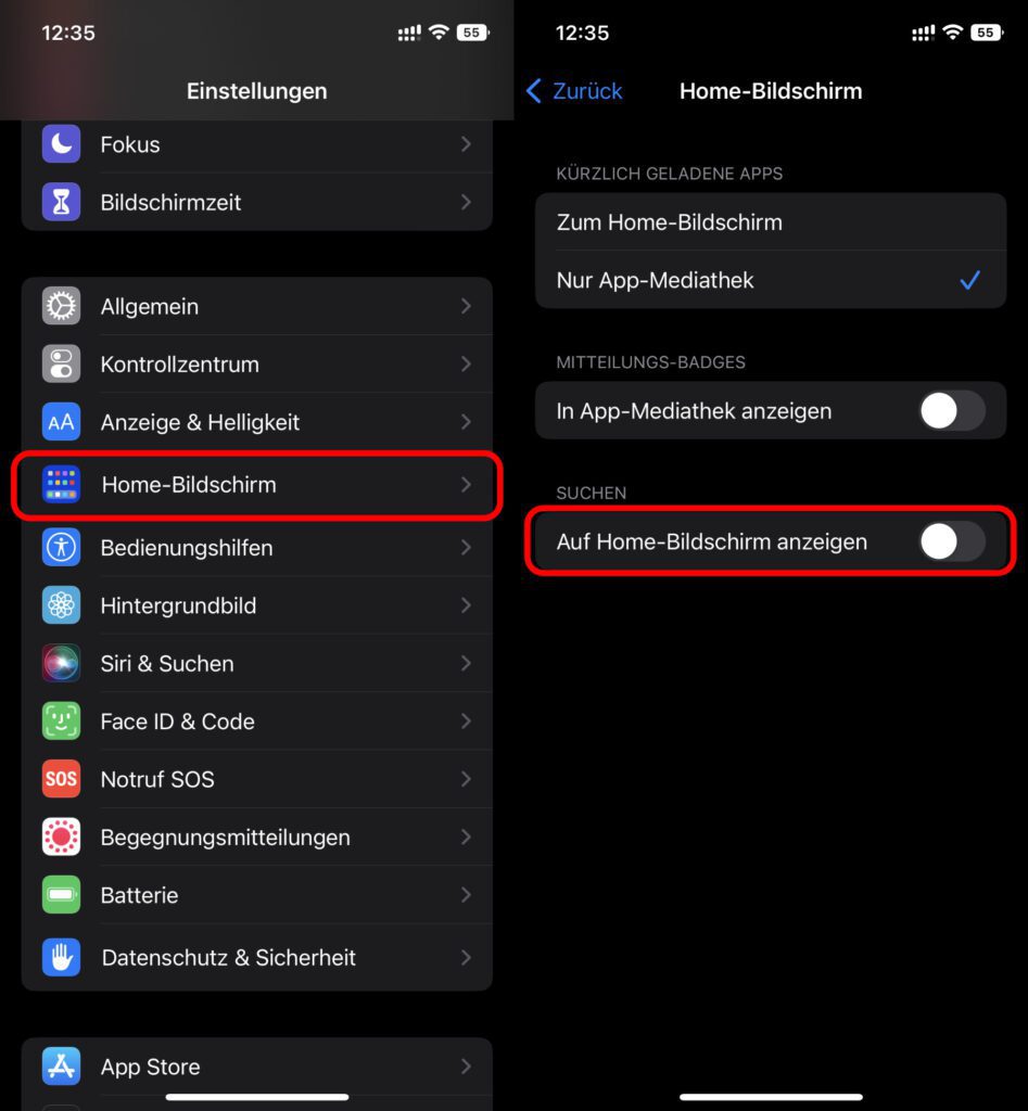 Unter iOS 16 den Suche-Button auf dem Home-Bildschirm deaktivieren – das geht mit wenigen Eingaben auf dem iPhone-Display.