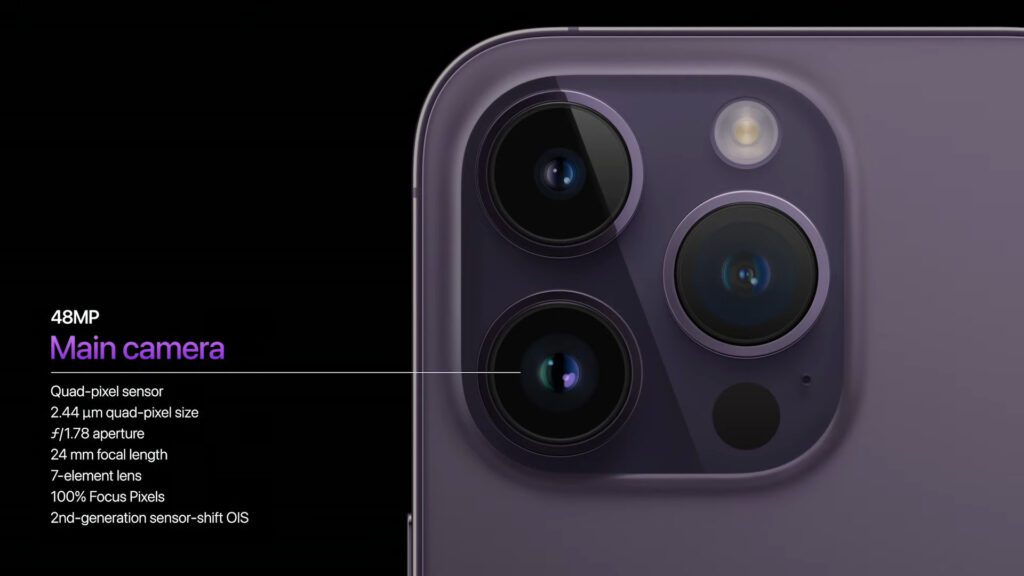 Die Hauptkamera des iPhone 14 Pro (Max) bringt jetzt einen 48 Megapixel-Sensor sowie weitere Verbesserungen mit.