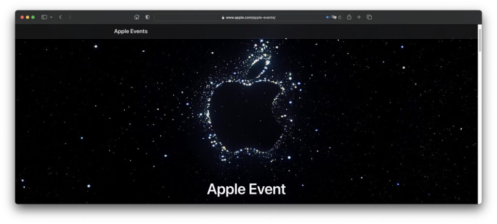 Strona wydarzeń firmy Apple nie pokazuje daty na październik 2022 r. Mocno wierzymy, że nowe wersje iPada, iPada Pro i MacBooka Pro zostaną po prostu zaprezentowane w komunikacie prasowym. Mam dla ciebie oczy otwarte!