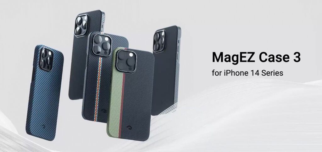 The regular Pitaka MagEZ 3 protective cases without Fusion Weaving come in black / gray. Those with colorful fibers are available in the Rhapsody and Overture models. How to find the right smartphone case for iPhone 14 (Plus) and iPhone 14 Pro (Max) from Apple.