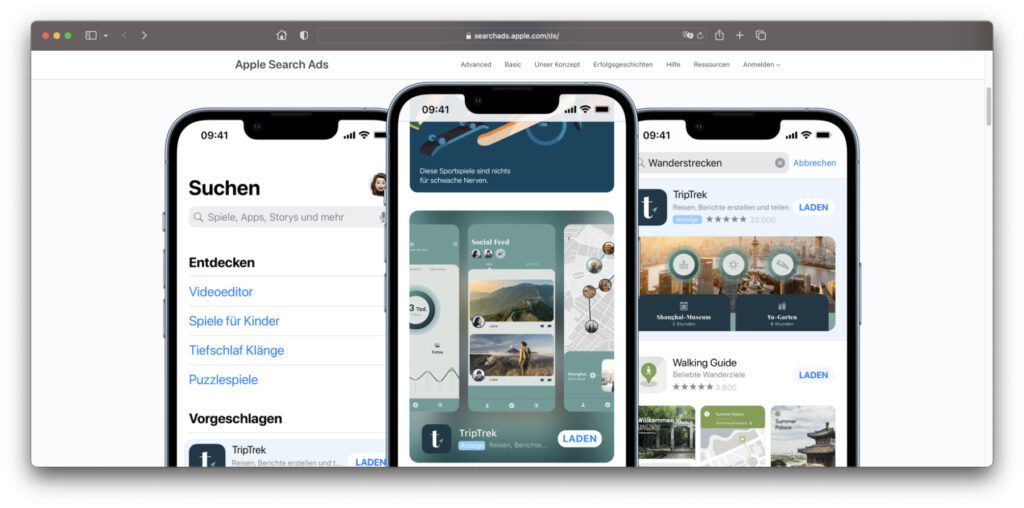 Apple offers developers, software studios and companies with apps extensive opportunities for advertising in the App Store. There are special websites that deal with so-called search ads.
