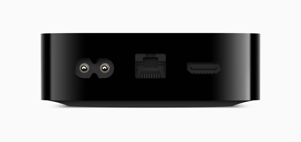 It is a simple looking device with power, ethernet and HDMI connection. But there's a lot of power under the hood. With an M1 or M2 chip and more SSD storage, it could become a serious gaming console. Image source: Apple.com