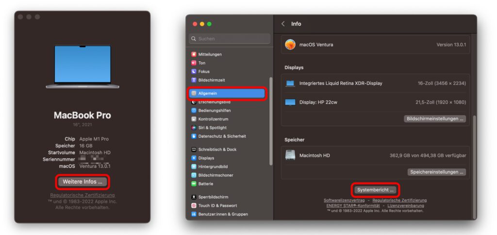 Sia che tu selezioni Ventura dal menu Mac Informazioni su questo Mac o Preferenze di Sistema a partire da macOS 13, dovrai andare alla scheda Generali delle Preferenze per trovare il pulsante necessario in basso.