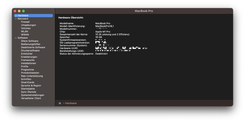 Il rapporto di sistema Mac fornisce informazioni sull'hardware, la rete e il software del computer Apple. A seconda della versione di macOS, un modo diverso porta alla panoramica.