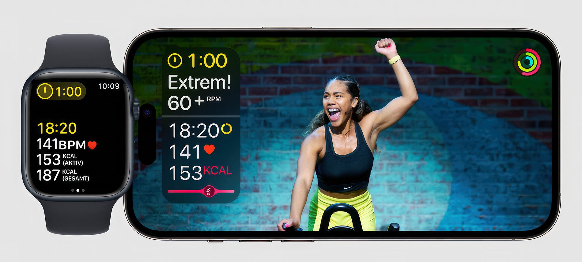 Apple Fitness+ hat als Voraussetzung die Apple Watch und entweder ein iPhone, iPad oder einen Apple TV. Foto: Apple.