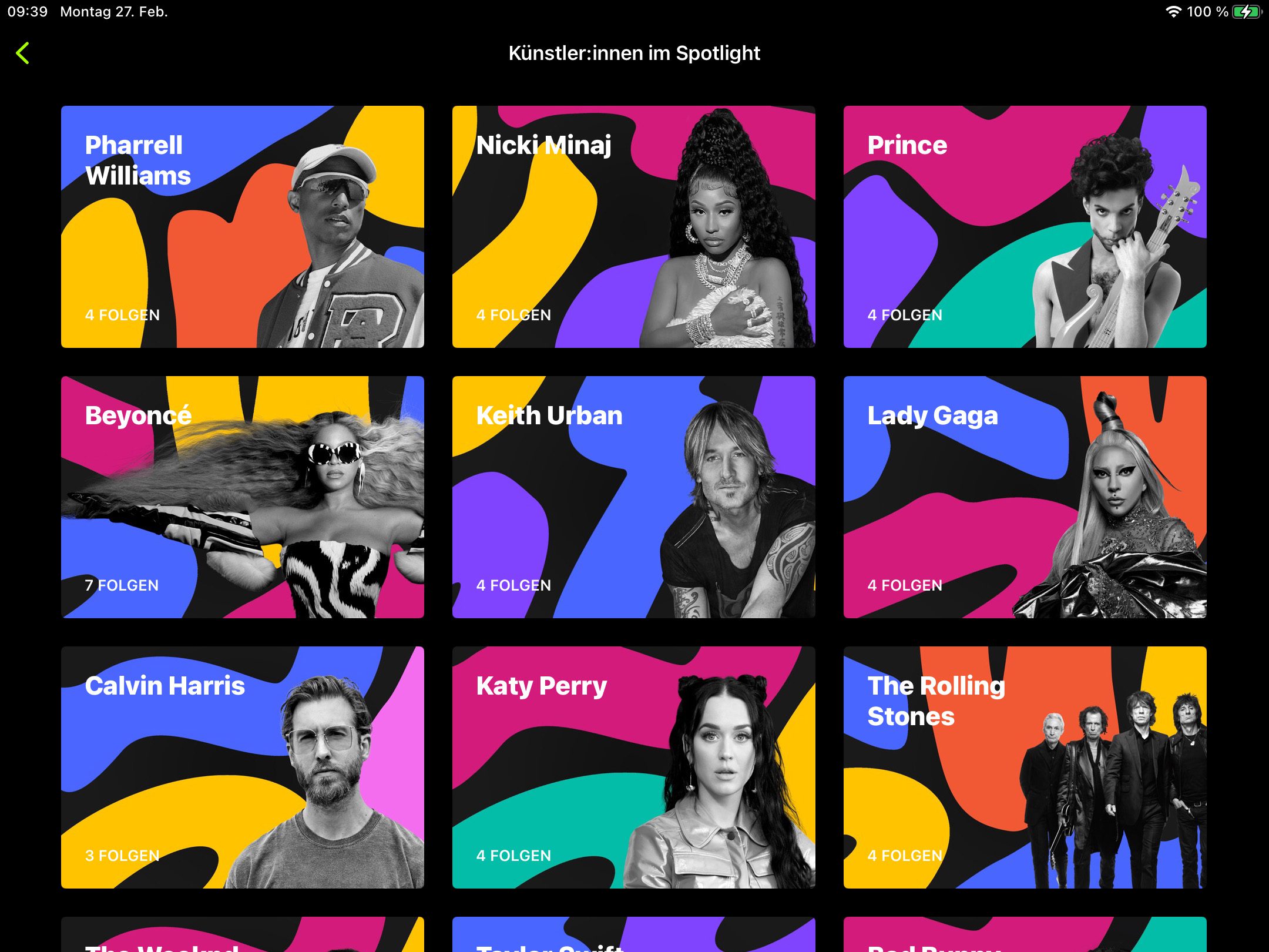 Es gibt zahlreiche Trainings mit Musik von ausgewählten Künstlern. Das ist ein Vorteil, den Apple mit Apple Music ausspielen kann.