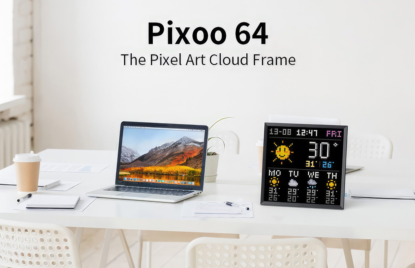 With 64 pixels, the Pixoo 4096 LED matrix offers a fairly high resolution and can also display information or pixel art (Photo: Divoom).