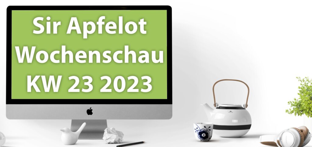 In der Sir Apfelot Wochenschau für die Kalenderwoche 23 des Jahres 2023 findet ihr unter anderem diese Meldungen: Apple-Systeme und -Produkte von der WWDC23, 10 Jahre Edward Snowden Leaks, KI-Inhalte sollen gekennzeichnet werden, Malware in Chrome-Erweiterungen, Aus für Vimeos TV-Apps, und mehr!