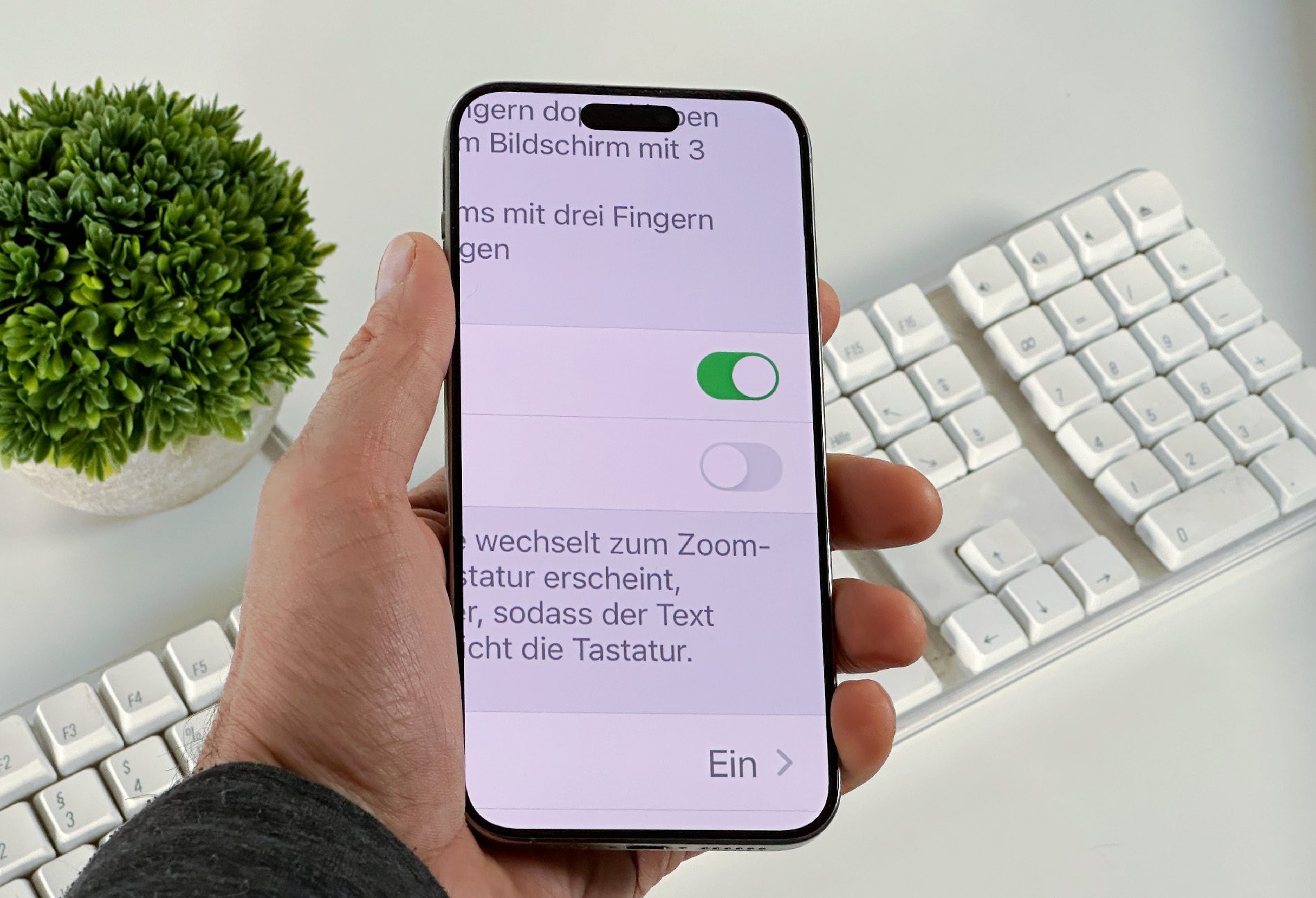 So sieht es aus, wenn der Zoom für Sehbehinderte am iPhone aktiviert ist (Fotos: Sir Apfelot).