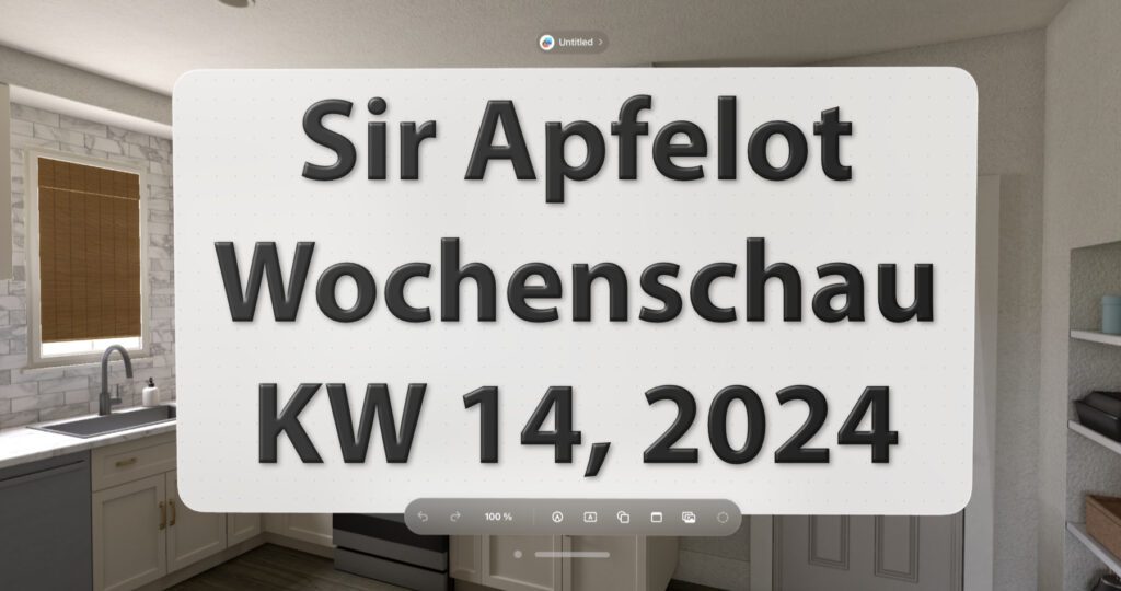 In der Sir Apfelot Wochenschau für die Kalenderwoche 14 des Jahres 2024 findet ihr u. a. diese Meldungen: Open-Source in Schleswig-Holstein, einfachere Registrierung von Solaranlagen, ChatGPT ohne Login nutzbar, ReALM-KI für umfangreiche Siri-Nutzung, Design-Gerücht für iOS 18, und mehr!