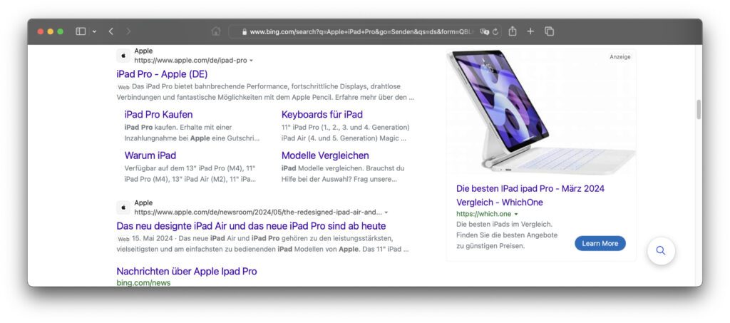 Bing scheint nun wieder zu funktionieren.