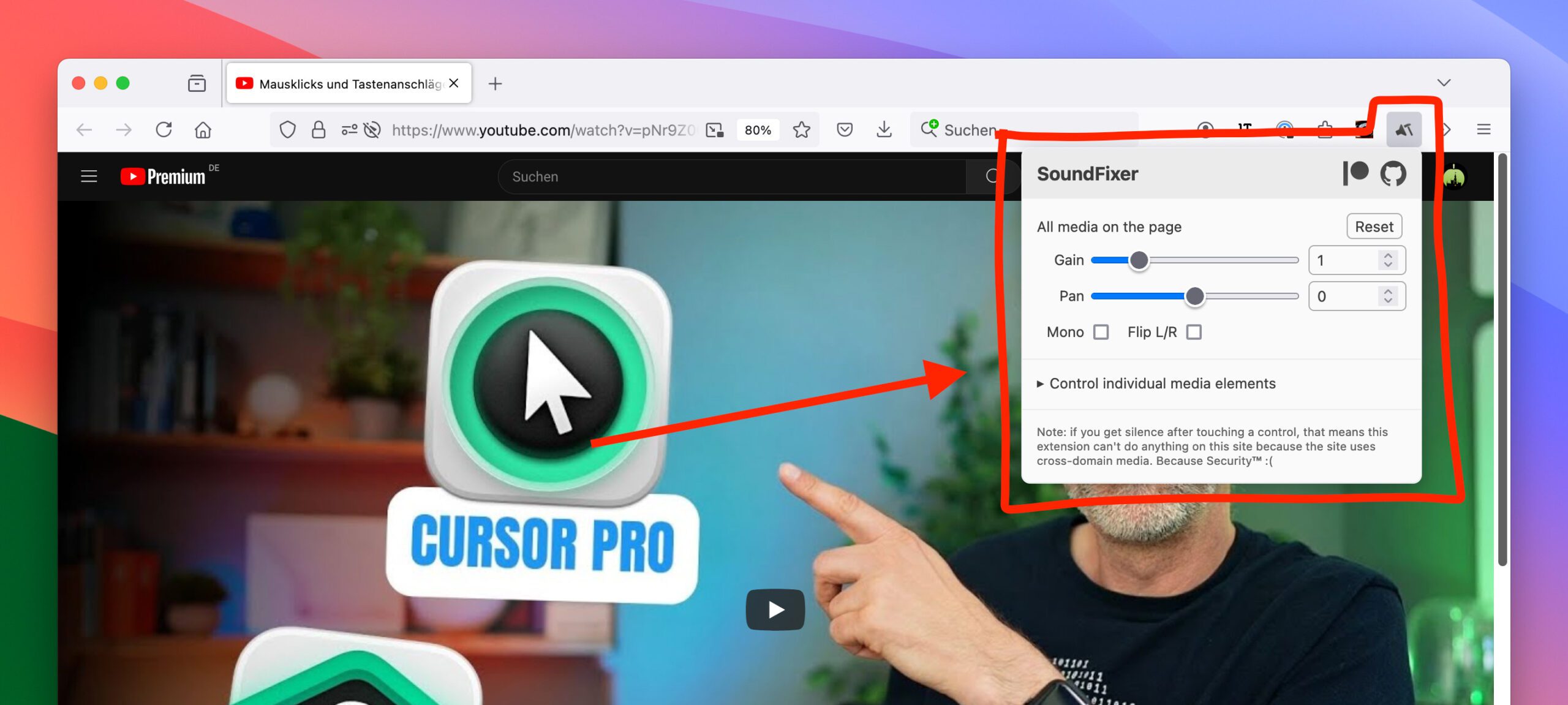 Screenshot von SoundFixer