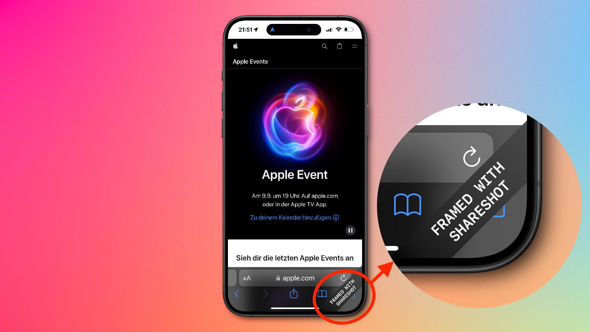 In der kostenlosen Version wird rechts unten ein Wasserzeichen im Screenshot eingebaut, aber das ist recht dezent.