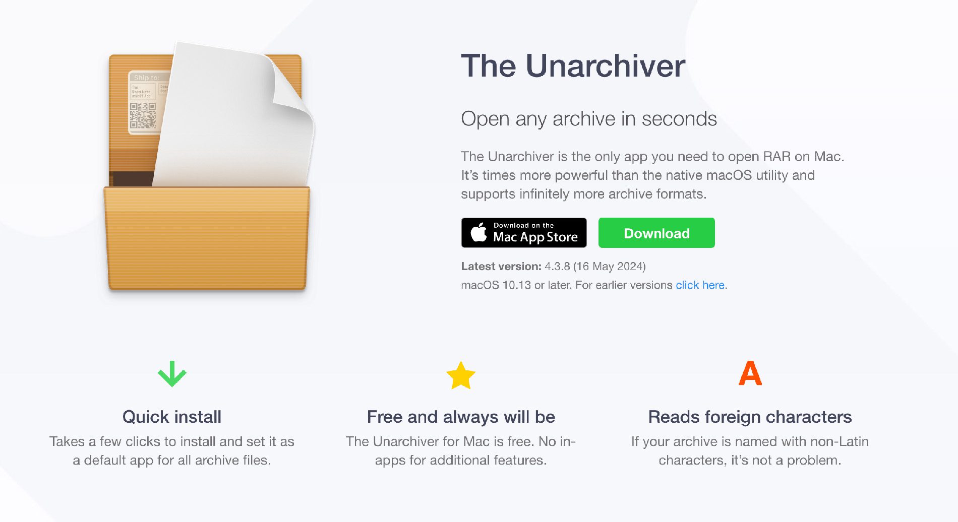Damit keine Missverständnisse aufkommen: The Unarchiver ist eine vertrauenswürdige und gute App, um Archive am Mac zu komprimieren oder solche zu entpacken.