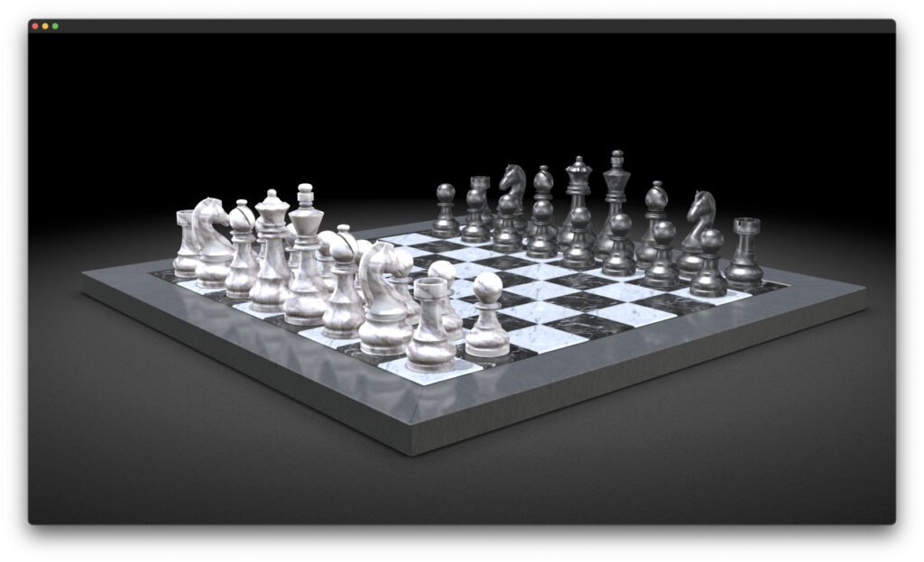 Die vorinstallierte Schach App unter macOS 15 Sequoia.